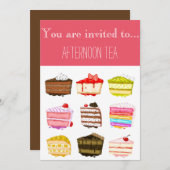 おいしいおカラフルいしいお茶のパーティー 招待状 (正面/裏面)