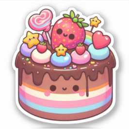 おいしいかわいいチョコレートケーキ シール