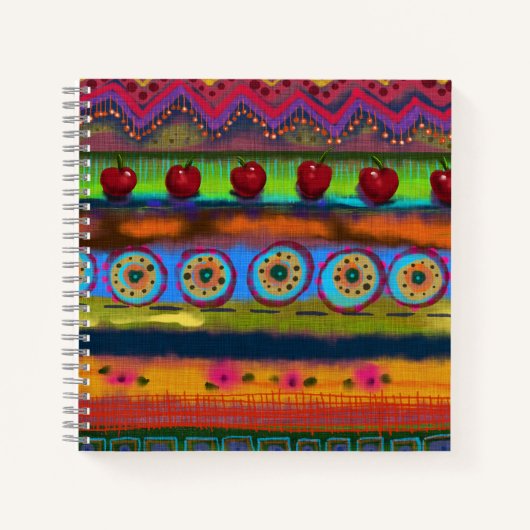おいしいさくらんぼボホシック美しい ノートブック (正面)