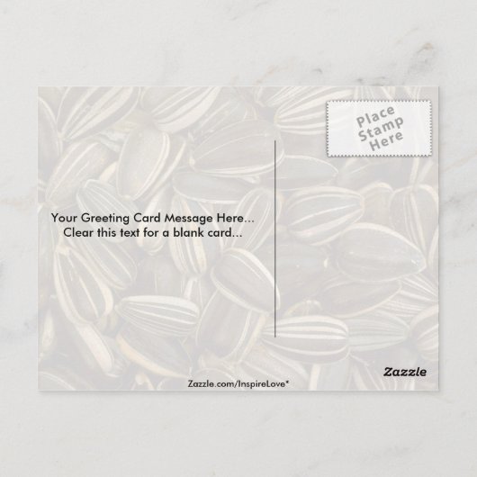 おいしいひまわりの種 ポストカード (裏面)