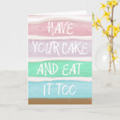 おいしいものを食べる カード (黄色い花)