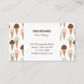 おいしいアイスクリームコーン名刺デザイン 名刺 (裏面)