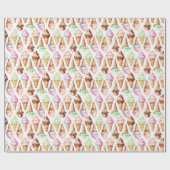 おいしいアイスクリームコーン ラッピングペーパー (フラット)