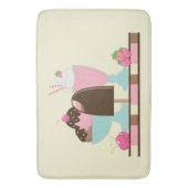 おいしいアイスクリームデザート バスマット (正面縦)