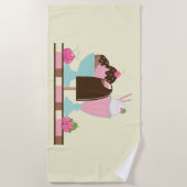 おいしいアイスクリームデザート ビーチタオル (正面)