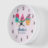 おいしいアイスクリームトリオサマービーブビジネス 壁時計 (傾斜)