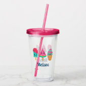 おいしいアイスクリームトリオサマーヴィーブ アクリルタンブラー (裏面)