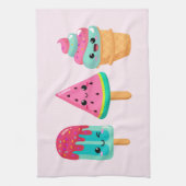 おいしいアイスクリームトリオサマーヴィーブ キッチンタオル (縦)