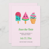 おいしいアイスクリームトリオサマーヴィーブ セーブザデート (正面/裏面)