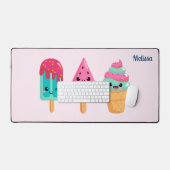 おいしいアイスクリームトリオサマーヴィーブ デスクマット (キーボード&マウス)