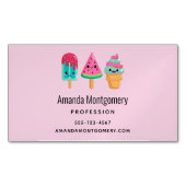 おいしいアイスクリームトリオサマーヴィーブ マグネット名刺 (正面)
