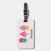 おいしいアイスクリームトリオサマーヴィーブ ラゲッジタグ (正面縦)