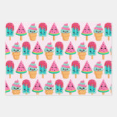 おいしいアイスクリームトリオサマーヴィーブ ラッピングペーパーシート (正面)