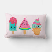 おいしいアイスクリームトリオサマーヴィーブ ランバークッション (正面)