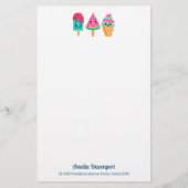 おいしいアイスクリームトリオサマーヴィーブ 便箋 (正面)