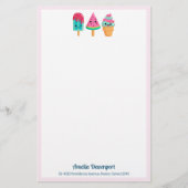 おいしいアイスクリームトリオサマーヴィーブ 便箋 (正面)