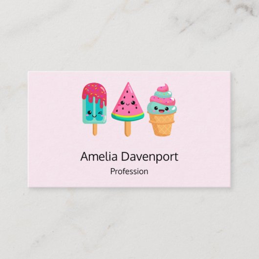 おいしいアイスクリームトリオサマーヴィーブ 名刺 (正面)