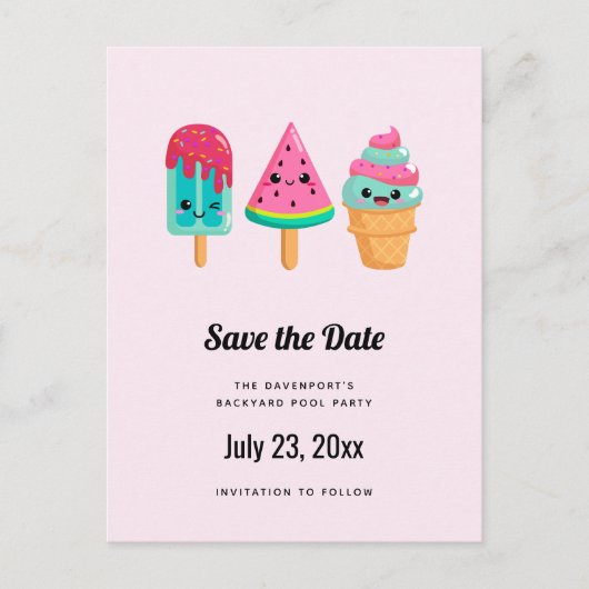 おいしいアイスクリームトリオサマーヴィーブ 案内ポストカード (正面)