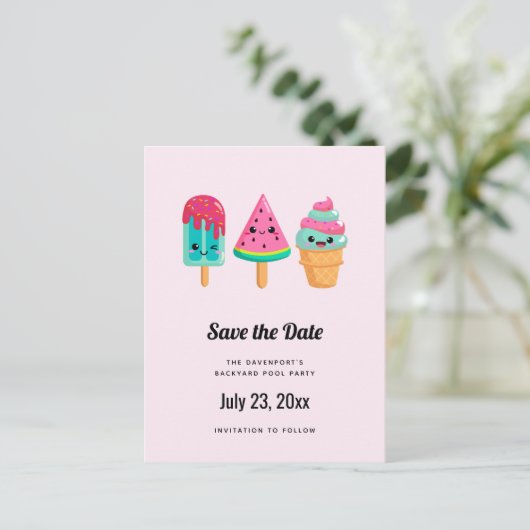 おいしいアイスクリームトリオサマーヴィーブ 案内ポストカード (スタンド正面)