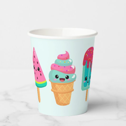 おいしいアイスクリームトリオサマーヴィーブ 紙コップ (左)