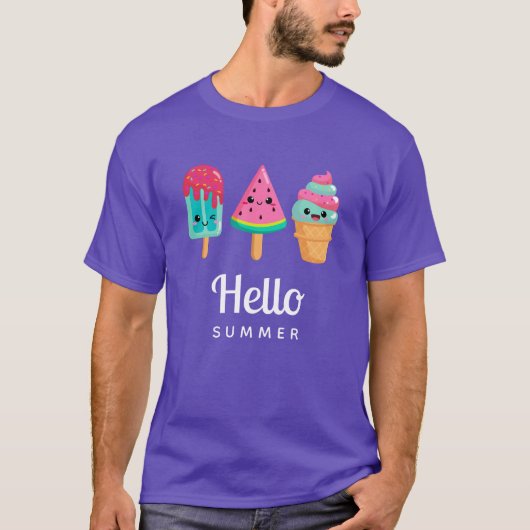 おいしいアイスクリームトリオハローサマー Tシャツ (正面)