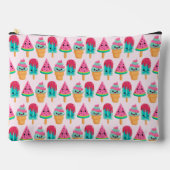 おいしいアイスクリームトリオ夏のパターン アクセサリーポーチ (正面)