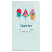 おいしいアイスクリームトリオ夏の雰囲気ありがとう スモールペーパーバッグ (裏面)