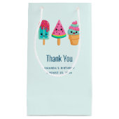 おいしいアイスクリームトリオ夏の雰囲気ありがとう スモールペーパーバッグ (正面)