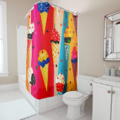 おいしいアイスクリーム シャワーカーテン (インサイチュ)