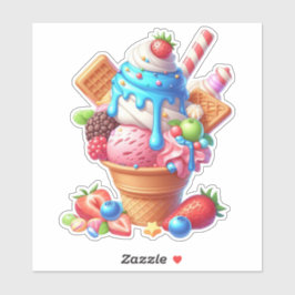 おいしいアイスクリーム シール