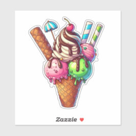 おいしいアイスクリーム シール