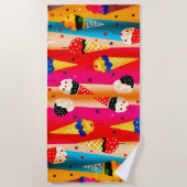 おいしいアイスクリーム ビーチタオル (正面)