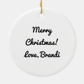 おいしいアップルキャラメルクッキークリスマス セラミックオーナメント (裏面)