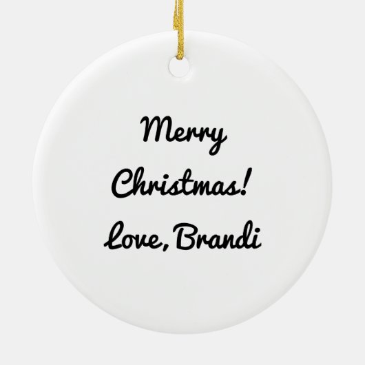 おいしいアップルキャラメルクッキークリスマス セラミックオーナメント (裏面)