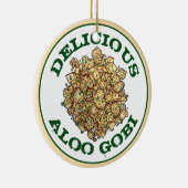 おいしいアロオゴビインディアンフードカリフラワーカレー セラミックオーナメント (右)