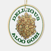 おいしいアロオゴビインディアンフードカリフラワーカレー セラミックオーナメント (左)