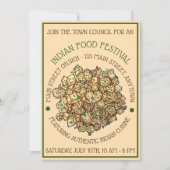 おいしいアロオゴビインディアンフードカリフラワーカレー 招待状 (正面)