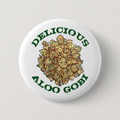 おいしいアロオゴビインディアンフードカリフラワーカレー 缶バッジ (正面)
