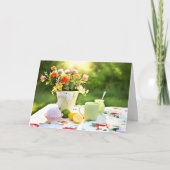 おいしいイチゴのカップケーキとレモン茶飲料 カード (正面)