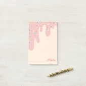 おいしいイチゴの霜降りスプリンクル あなたの名前 ポストイット (デスク上)