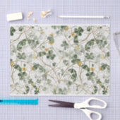 おいしいウッドランドイエローワイルドフラワーオキサリスフローラ 薄葉紙 (クラフト)