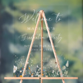 おいしいエレガントワイルドフラワー卒業ウェルカムサイン アクリルサイン (ニュートラル)