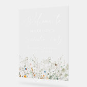 おいしいエレガントワイルドフラワー卒業ウェルカムサイン アクリルサイン (傾斜)