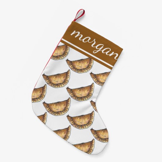 おいしいエンパナダスペインのス中南米ペストリー スモールクリスマスストッキング (正面 (吊り時))