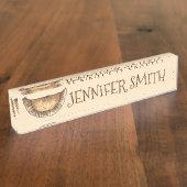 おいしいエンパナダスペインのス中南米ペストリー デスクネームプレート (側面)