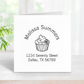 おいしいカップケーキとつや消しおいしい住所 ラバースタンプ