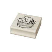 おいしいカップケーキとつや消し ラバースタンプ (スタンプ)