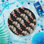 おいしいカップケーキのデザートショップ、ピンク、フクシア ホワイト ペーパープレート (パーティー)