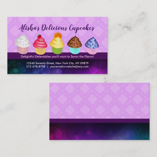 おいしいカップケーキの名刺 名刺 (正面/裏面)