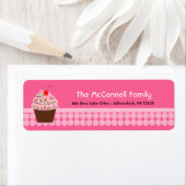 おいしいカップケーキ印刷可能な住所 シール (インサイチュ)